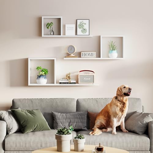 Ecowillon Floating Cube Shelves Set of 6
