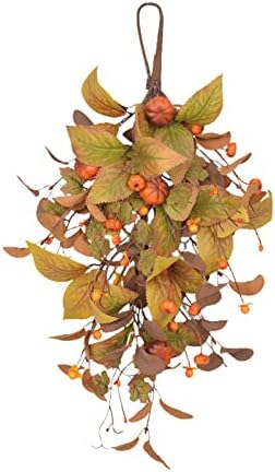 197 Inch Fall Harvest Teardrop Wreath Wall Hanging
