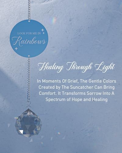 Modern Memorial Gift 40mm Crystal Suncatcher Rainbow Maker