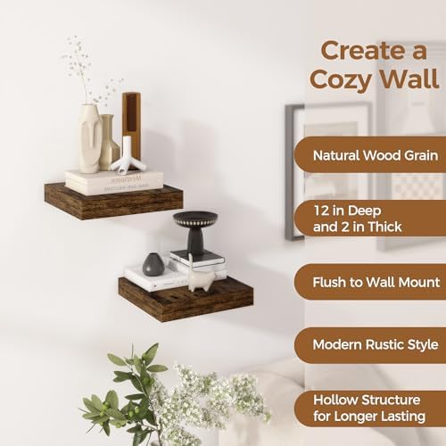 Fun Memories 12 Inch Floating Shelf Set of 2