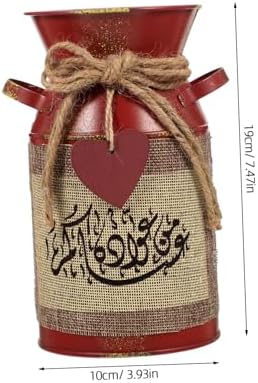 Rustic Vintage Iron Flower Bucket Pot Dried Flower Container