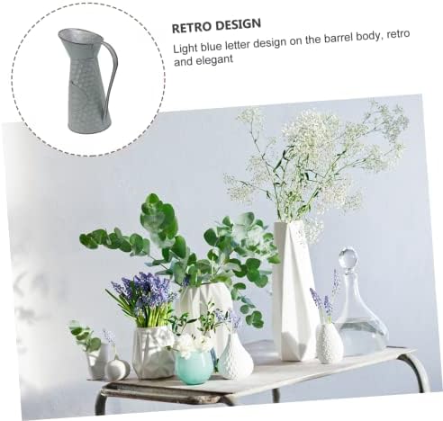 STOBAZA Antique Iron Flower Pot Decorative Vase for Home Decor Chic Style