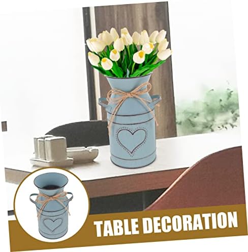 Rustic Vintage Iron Flower Vase Decor for Home Office