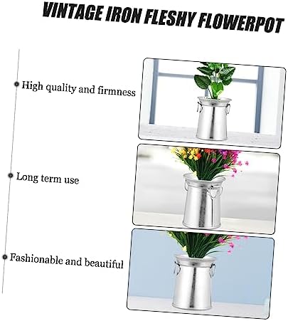 9pcs Vintage Iron Flower Vase Rustic Decor Holder