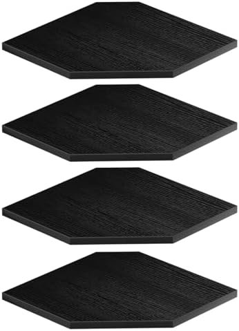 JJL Corner Shelves 4 Tier 133 Inch Deep Wooden Wall Mounted Storage