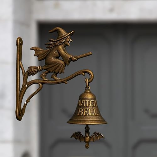 2pc Vintage Witch Doorbell Set - Halloween Decor