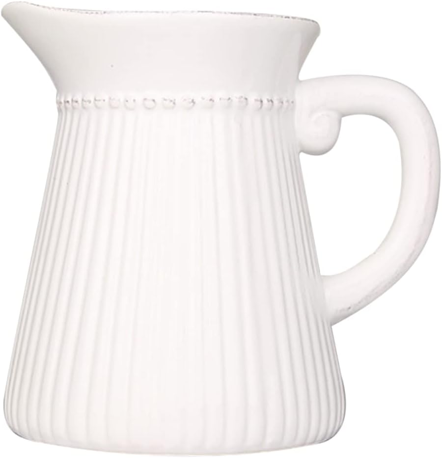 STOBAZA Elegant Ceramic Relief Milk Jug Vase