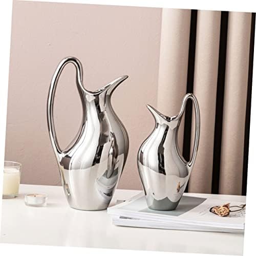Floral Pitcher Shape Ceramic Decor Statue