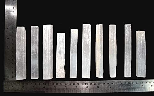 HQRP 5 Inch White Selenite Sticks 20PCS Natural Decor Stones
