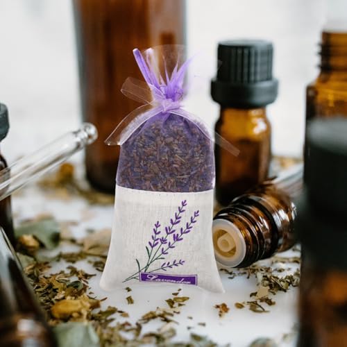 VORCOOL Lavender Sachet Bag 30 Pcs with Porcelain Embroidery