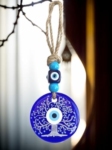Blue Evil Eye Wish Tree Hanging Decorative Ornament