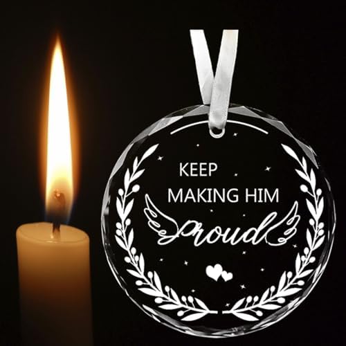 Keep Making Him Proud Memorial Ornament for Women