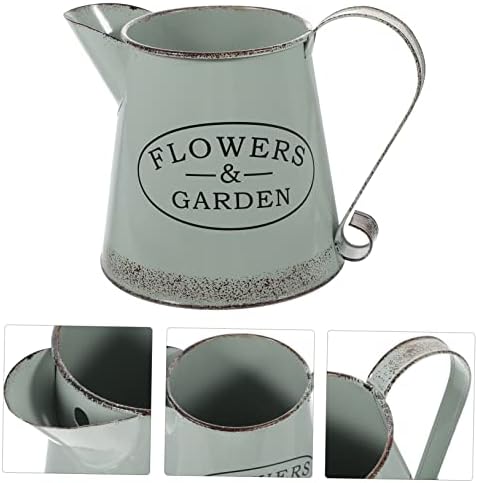 Vintage Iron Flower Pot Wide Mouth Decorative Vase