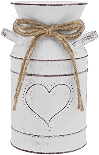 Soyizom Vintage Metal Flower Bucket Heart Vase