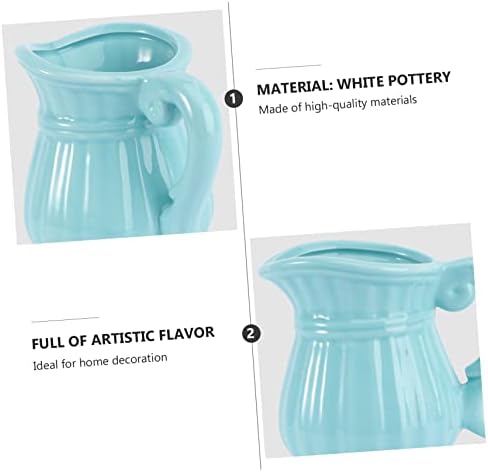 Blue Ceramic Flower Vase for Home Decor Minimalist Artistic Centerpiece