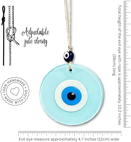 Baby Blue Evil Eye Charm Handmade Home Protection Decor