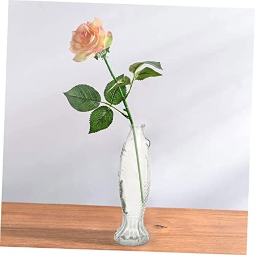 Fish Shaped Glass Bottle Decorative Table Vase