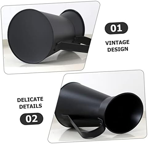 Vintage Iron Vase with Matte Finish Rustic Design