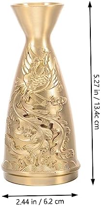 Antique Brass Wine Decanter Decorative Centerpiece for Office Living Room