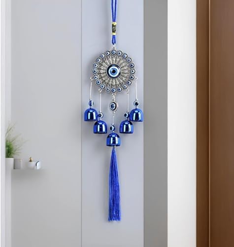 Fantasy Devil Eye Wind Chime Blue Alloy Pendant