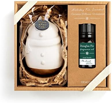 DEMDACO Snowman White Fragrance Diffuser Ornament 2 Pack Set
