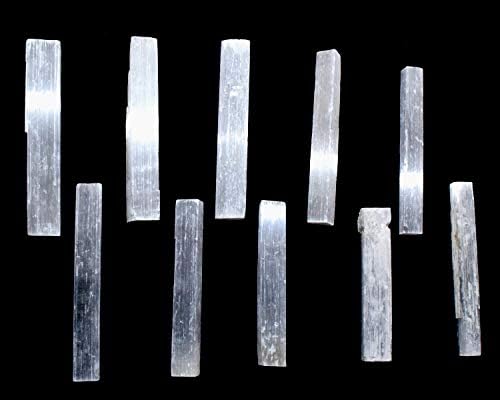 HQRP 5 Inch White Selenite Sticks 20PCS Natural Decor Stones