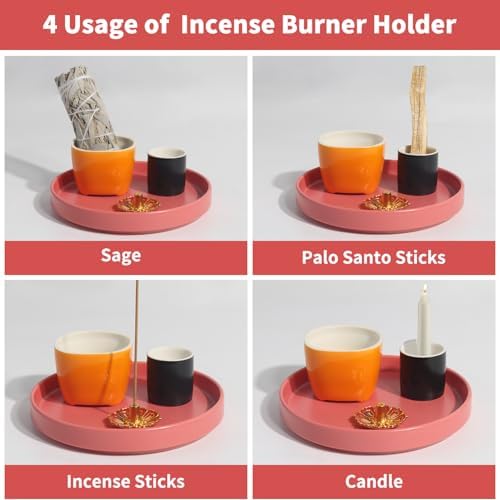 4 in 1 Ceramic Incense Holder for Yoga and Meditation