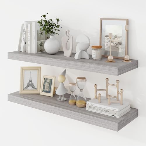 30 Inch Floating Shelves Set of 2 with Rustic Design