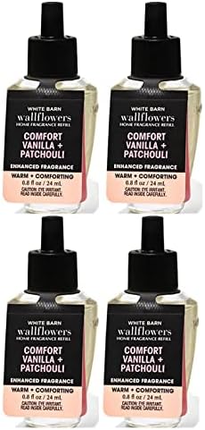 Bath Body Works Comfort Vanilla Patchouli Wall Flowers Fragrance Refill 4 Pack 32 Fl Oz
