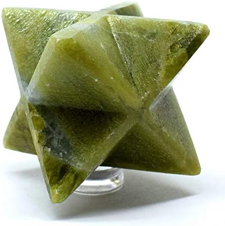 25 Inch Green Vesuvianite 8 Point Merkaba Star Natural Crystal