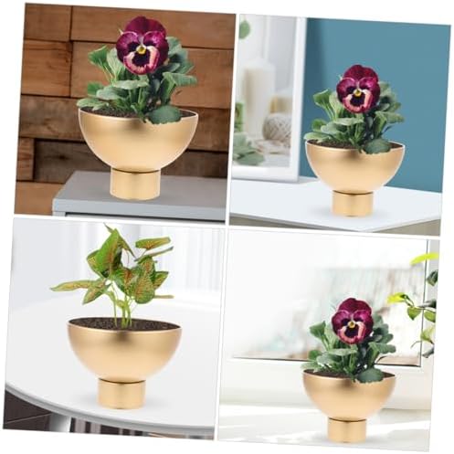 2pcs Gold Metal Flower Vase for Home Decor Centerpieces