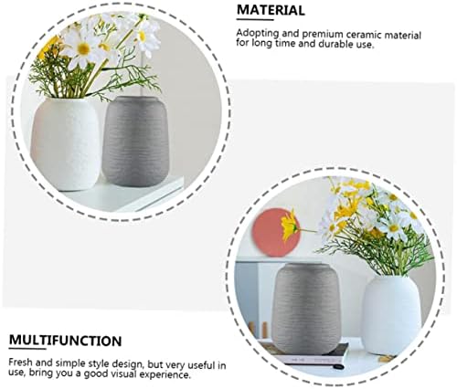 Nordic Style Ribbed Ceramic Flower Vase for Modern Decor