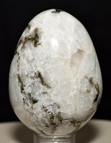 HQRP 47mm Rainbow Moonstone Egg with Stand