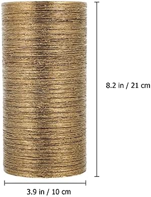 GANAZONO 1pc Golden Brushed Flower Vase Simple Nordic Design