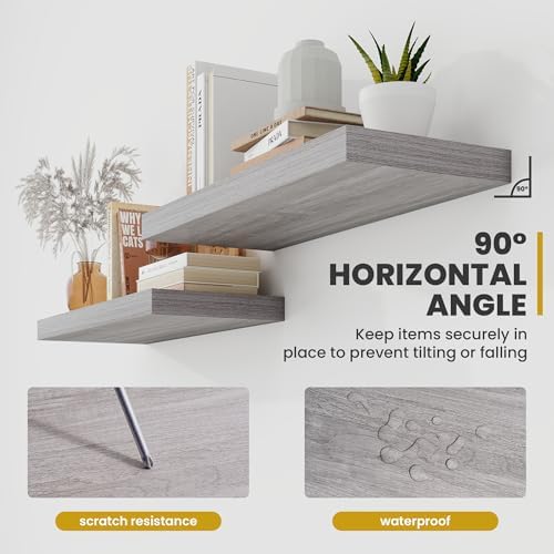 30 Inch Floating Shelves Set of 2 with Rustic Design