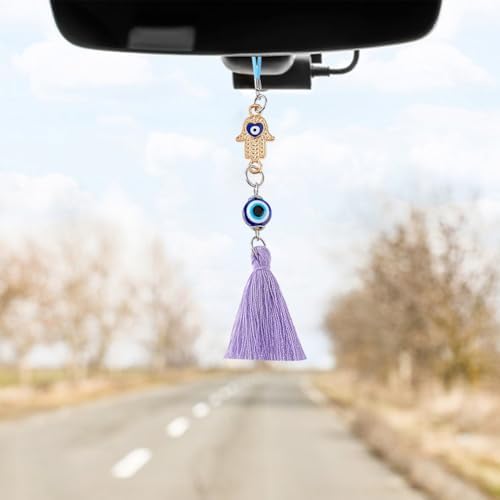 8 Pcs 8 Colors Evil Eye Car Mirror Hangings