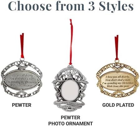 Personalized Christmas Ornament - Memorial Keepsake 2024 Pewter