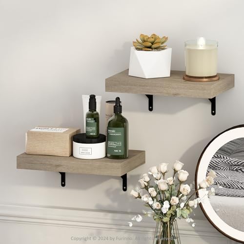 Furinno Tanna Floating Display Shelves Set of 2 Natural