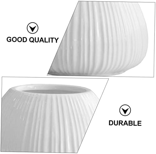 Vertical Striped Ceramic Flower Vase for Home Decor
