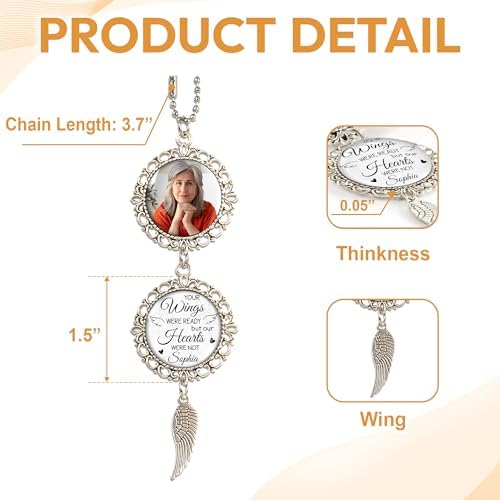 Personalized Memorial Hanging Ornament for Car