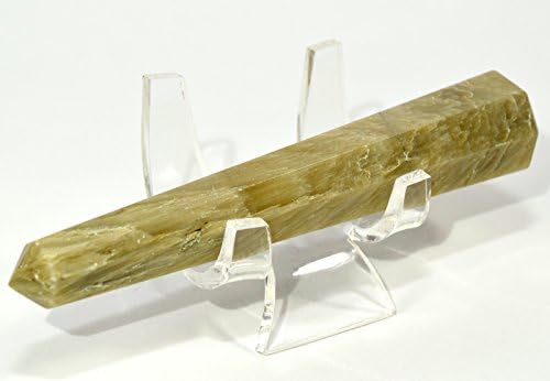 HQRP HC Set Stilbite Cats Eye Obelisk and Clear Quartz Cabochon