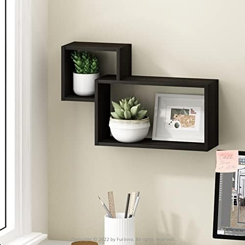 Furinno Rossi Interweave Floating Shelf Set of 2