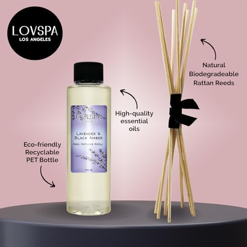 LOVSPA Lavender Black Amber Reed Diffuser Oil Refill