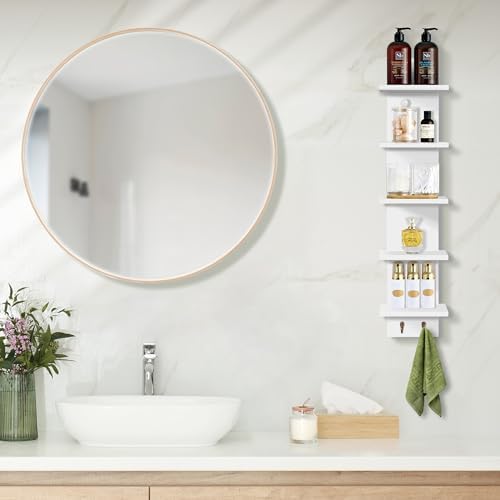 Sorbus 5 Tier Wall Shelf with Hooks 2 Pack