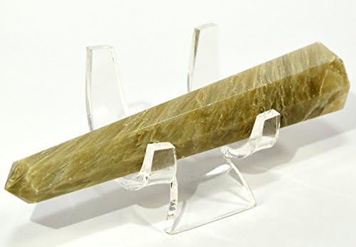 HQRP HC Set Stilbite Cats Eye Obelisk and Clear Quartz Cabochon