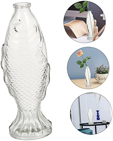 Fish Shaped Glass Bottle Decorative Table Vase