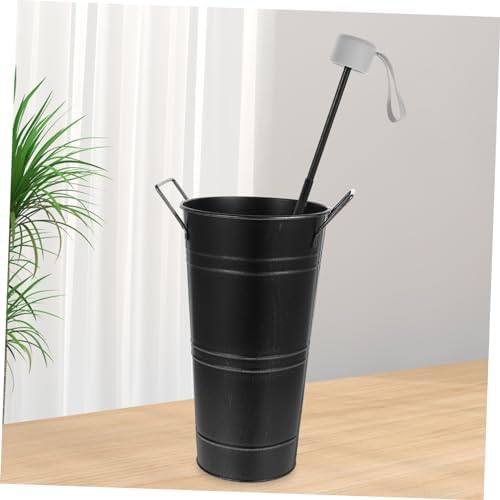 Vintage Rustic Galvanized Iron Flower Bucket with Handles