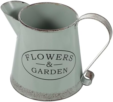 Vintage Iron Flower Pot Wide Mouth Decorative Vase