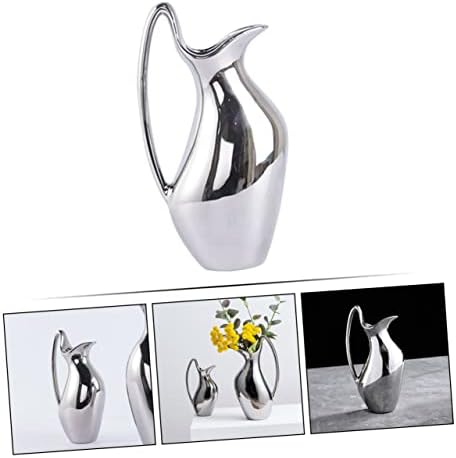 Floral Pitcher Shape Ceramic Decor Statue