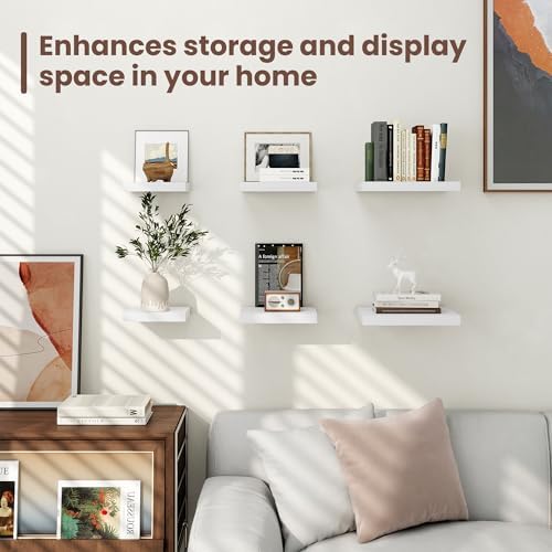 Fun Memories Floating Shelves Set of 3 White 12 Inch Square